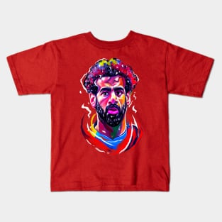 Mo Salah popart Caricature Kids T-Shirt